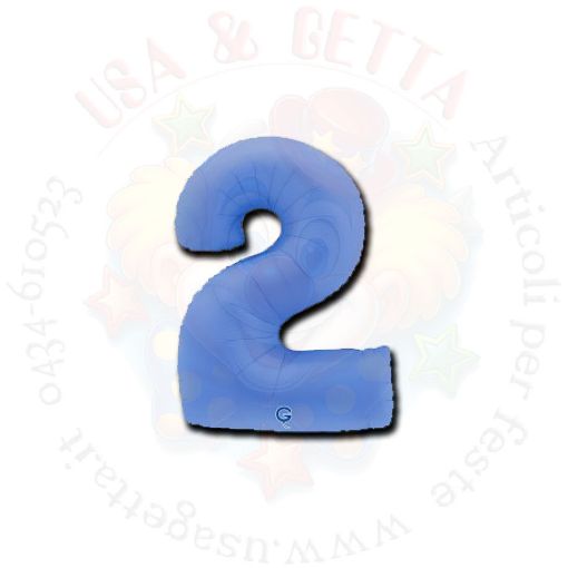 Immagine di Pallone numero 2 pastello lotus blue 102cm 1pz