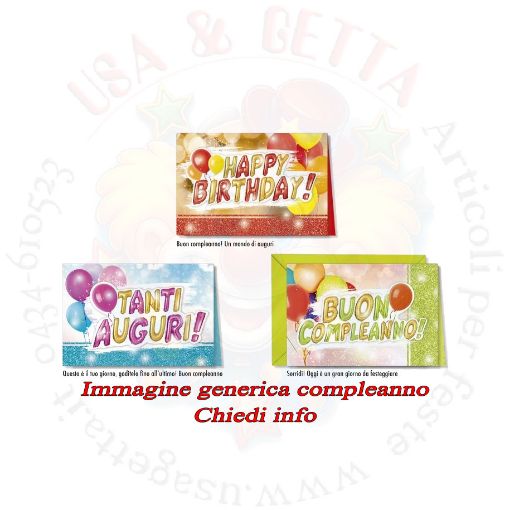 Immagine di Biglietto Buon Compleanno/ tanti auguri 1pz