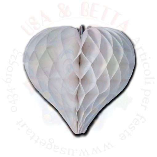 Immagine di Cuore nido dape bianco Ø30cm 1pz